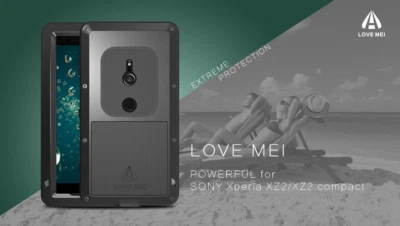 LOVE MEI Impermeable Gorilla Glass Metal Estuche Cubierta para Sony Xperia 1 5 10 Plus Foto 1 de 4