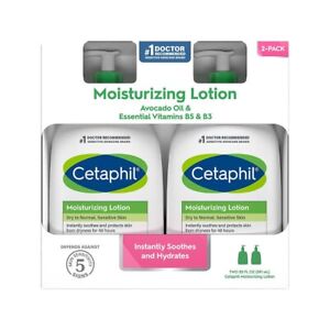 Cetaphil Moisturing Lotion, Dry to Normal Sensitive Skin, 20 Fl Oz (2 Pack)