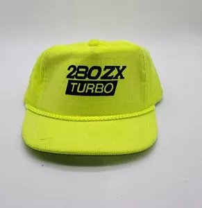 Cappello Nissan Datsun 280ZX Turbo Verde Neon Vintage Nissan Velluto a coste - Foto 1 di 6