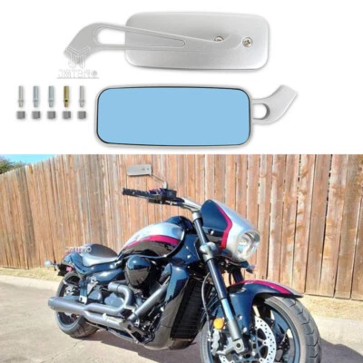 Espejos retrovisores cromados rectangulares para motocicleta Suzuki Boulevard M109R 2018 Foto 1 de 4