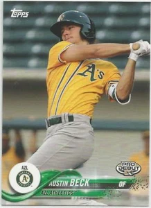 Austin Beck Oakland A's 2018 Topps Pro Debut Minor League Baseball - Picture 1 of 3