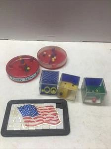 Lot Of 6 Vintage Water Bubble Bafflers Ball Maze Games & Other Puzzles - Picture 1 of 4