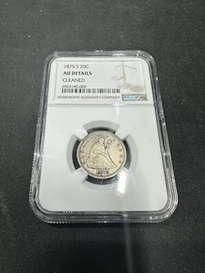 1875-S Twenty Cent NGC Cleaned AU Detail - Picture 1 of 2