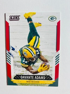 2021 PANINI SCORE #140 DAVANTE ADAMS RED FOIL NM-MT NFL FOOTBALL CARD - Image 1 of 2