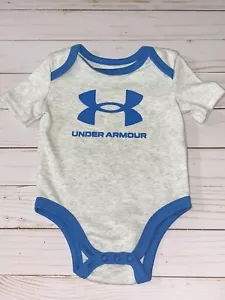 Under Armour Infant Baby Boy Large Logo Bodysuit One-Piece Size 0-3 Months - Picture 1 of 2