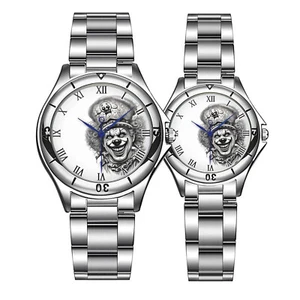 Reloj de pulsera de metal Scary Clown, diseño de terror, idea de regalo única - Imagen 1 de 5