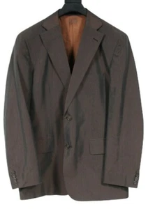 Traje para Hombre Hugo Boss Talla 50 Marrón Naranja Chaqueta a Rayas 2 Btn Pantalones Chaqueta - Imagen 1 de 12