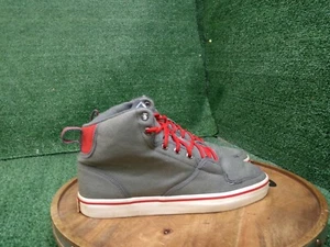 The Hundreds Mens Gray Red High Top Canvas Skate Shoes Sneakers Size 9.5 US - Picture 1 of 11