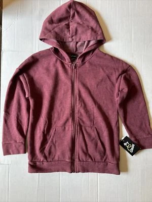 Мальчики полный молнии толстовка с капюшоном; искусства класса M (7/8) - темно-бордовый - новый с Ярлыками - Изображение 1 из 4
