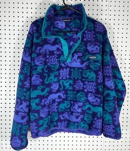 Vintage Patagonia Gargoyle Synchilla 1992 blau lila USA M - NUR EINE BEI EBAY** - Bild 1 von 9