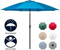 9 Patio Umbrella Outdoor Table Umbrella With 8 Sturdy Ribs Blue 0614591694885 For Sale Online
