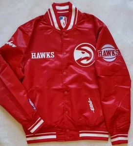 Atlanta Hawks Pro-Standard NBA Members Only Midweight Blood Red Jacket Sz Large - Picture 1 of 20