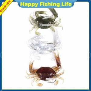 3pcs 8cm/19g 3D Simulation Crab Bait with Hook Soft Silicone Fishing Lure Tackle - Picture 1 of 5