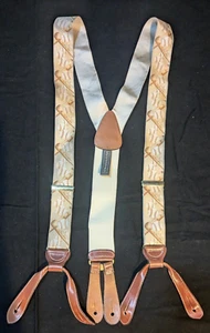 Trafalgar Baseball Bat Ball Brace Button Silk Leather Suspenders - Picture 1 of 4