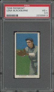 1909 T206 LENA BLACKBURNE VG+ PIEDMONT 350 BASEBALL PROVIDENCE GRAYS