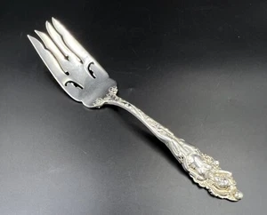 Love Disarmed Reed & Barton Solid Sterling Silver Meat Serving Fork 7 3/4” MINT - Picture 1 of 15