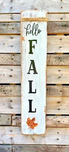 Insegna decorazione casa dipinta a mano ""Hello FALL - Foto 1 di 3