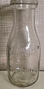 E.A. SING MILK DAIRY BOTTLE NORTH CAROLINA APPROVED PINT - Picture 1 of 8