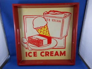WOODEN SERVING TRAY "ICE CREAM" - Picture 1 of 4