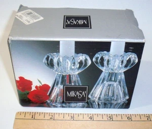 DIAMOND FIRE by Mikasa 4" Reversible Candleholders WY247/339, New! - Picture 1 of 8