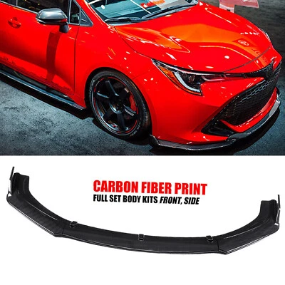 For Toyota Matrix 2003-14 Carbon Fiber Look Style Front Bumper Splitter Body Kit Foto 1 de 4