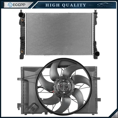 Electric Engine Radiator Cooling Fan Kit For 2002-2006 2007 Mercedes-Benz C230 - Image 1 of 4