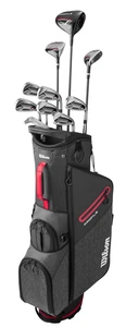 Wilson Profil Rouge Long avec Support Sac Ensemble Complet Club Set Graphite Neuf - Photo 1/7