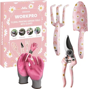 Aluminum Garden Tool Set, 4PCS Heavy Duty Gardening Tools with Box Include Trowe - Picture 1 of 12