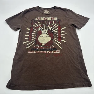 Lucky Brand T-Shirt Men Small Graphic Print Brown 100% Cotton..#32556 - Picture 1 of 8