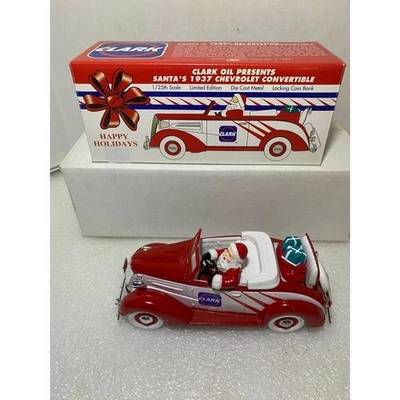 Liberty Classics Clark Oil Santa's 1937 Chevrolet Convertible, Diecast 1/25 - Image 1 of 4