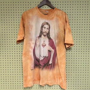 WOW - The Mountain - Joe Devito - Jesus - Sacred Heart - Tie Dye T Shirt - Large - Picture 1 of 7