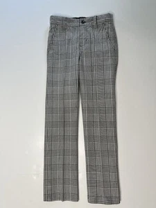 Janie & Jack Boys Size 8 Black White Plaid Dressy Pants - Picture 1 of 5