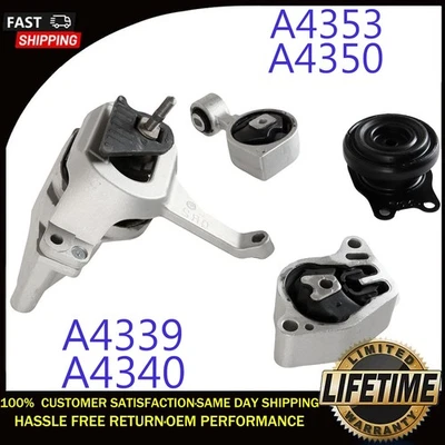 4Pcs Engine Motor Mount For Nissan Altima 2.5L 2007-2017 A4339 A4340 A4350 A4353 Foto 1 de 4