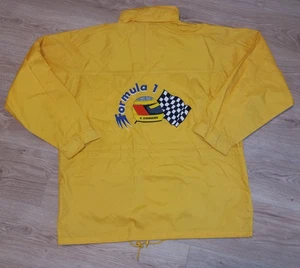 Vintage Ralf Schumacher 90's Formula 1 Team Rain Jacket Yellow Size XL F1 - Picture 1 of 6