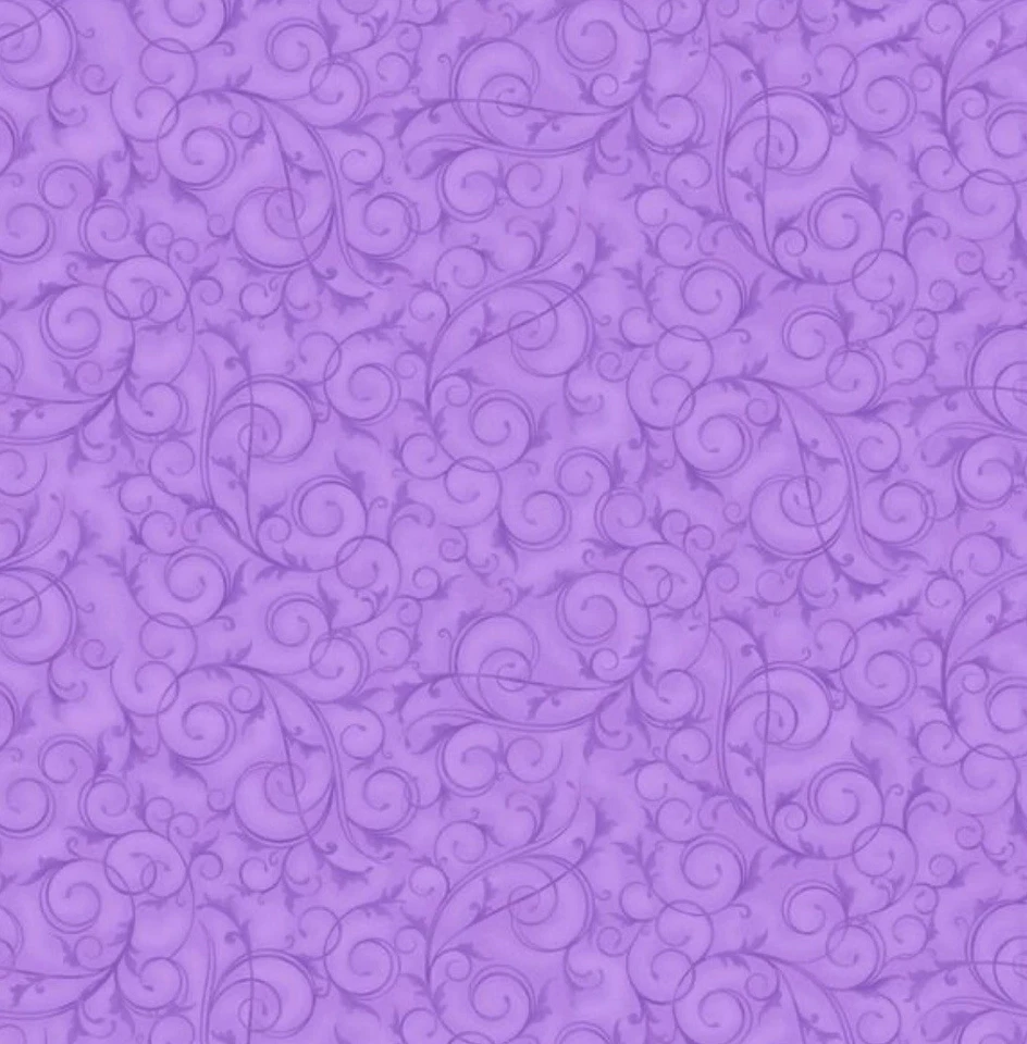 108英寸宽被子背面面料。 Swirls And Twirls 4221 - 55,丁香,BQ-108,棉 — 第 1/1 张图片