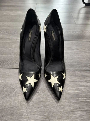 Zapatos de salón Dolce & Gabbana Star-Cutout de cuero 39EU / negro / blanco Foto 1 de 4