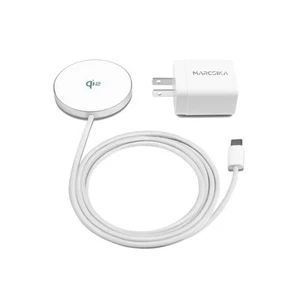 Qi2-Certified Magnetic Wireless Charger (15W) for iPhone 16/15/14/13/12, AirP... - Picture 1 of 7