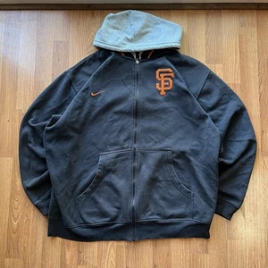 Felpa con cappuccio e zip Nike San Francisco Giants ricamata Y2K vintage anni 90|taglia XL - Foto 1 di 7
