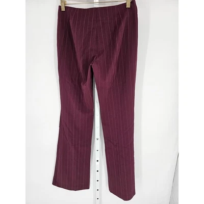 Y2K Byer Wear Women's Purple Striped Polyester Straight Leg Dress Pants Size 3 - Image 1 of 4