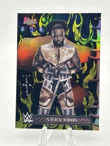 Xavier Woods 2025 Topps Chrome WWE Cactus Jack Black Yellow Flames Refractor - Picture 1 of 2