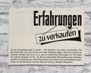 Erfahrungen verkaufen Seewald Verlag Stuttgart Degerloch Werbung Vintage Reklame - Picture 1 of 4