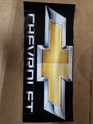 Chevrolet Emblem sticker 9x3 Inches Bowtie Truck CAR Chevy Silverado 2 Pcs  - Image 1 of 2