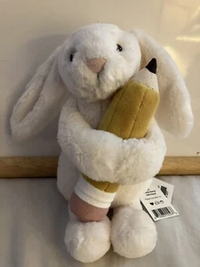 Jellycat Bashful Bunny with Pencil NWT Retired PLEASE READ! - Picture 1 of 7