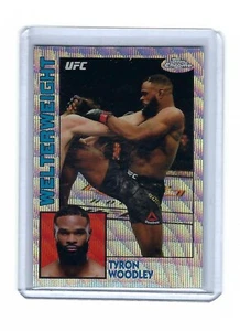 2019 Topps Chrome UFC 1984 Tyron Woodley Wave Refractor 03/99 - Picture 1 of 2