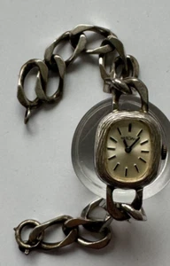Bergana Uhr Damen 925er Silber Gehäuse und Armband - Werk läuft - Antik - selten - Bild 1 von 6