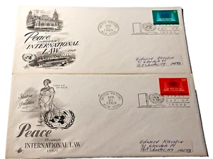 Peace Through International Law FDI 1969 Lot of 2 (1-13 Cent/1-6 Cent) - Picture 1 of 6