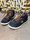 Childrens Dc Navy Blue Lace Up Boots Size 11
