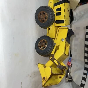 Tonka Front End Loader 1960's 52930 11" Long Yellow Pressed Steel Toy - Picture 1 of 4
