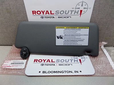 Toyota Tacoma 05-11 Med Gray Driver Side Vinyl Sun Visor Genuine OEM OE   - Image 1 of 4