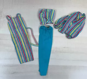 Lotto 1980 My First Barbie top a righe blu tubino, gonna. Mix N Match Miglior Acquisto - Foto 1 di 7
